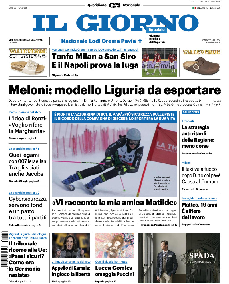 Prima-pagina-il giorno-edizione-di-oggi-20241030